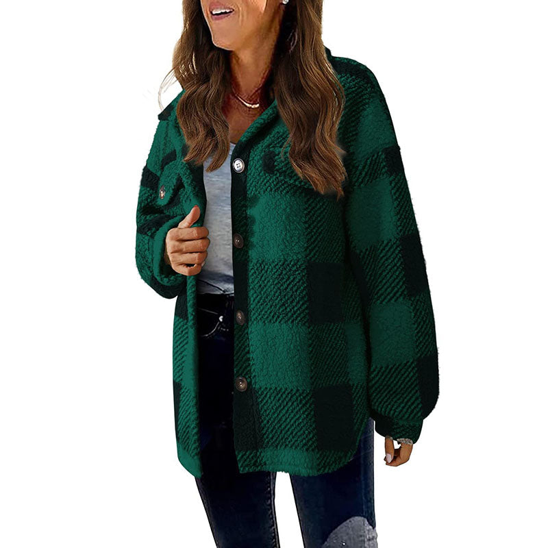 Casual Warm Plaid Coat