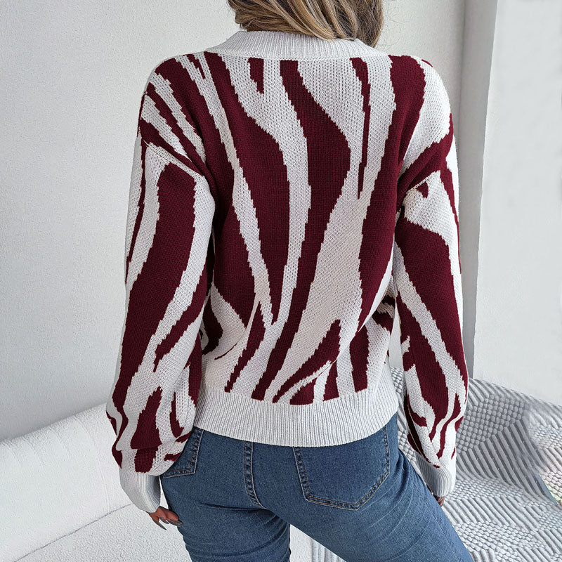 Color Block Knit Sweater