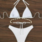 Triangle Bikini with Shell Decoration