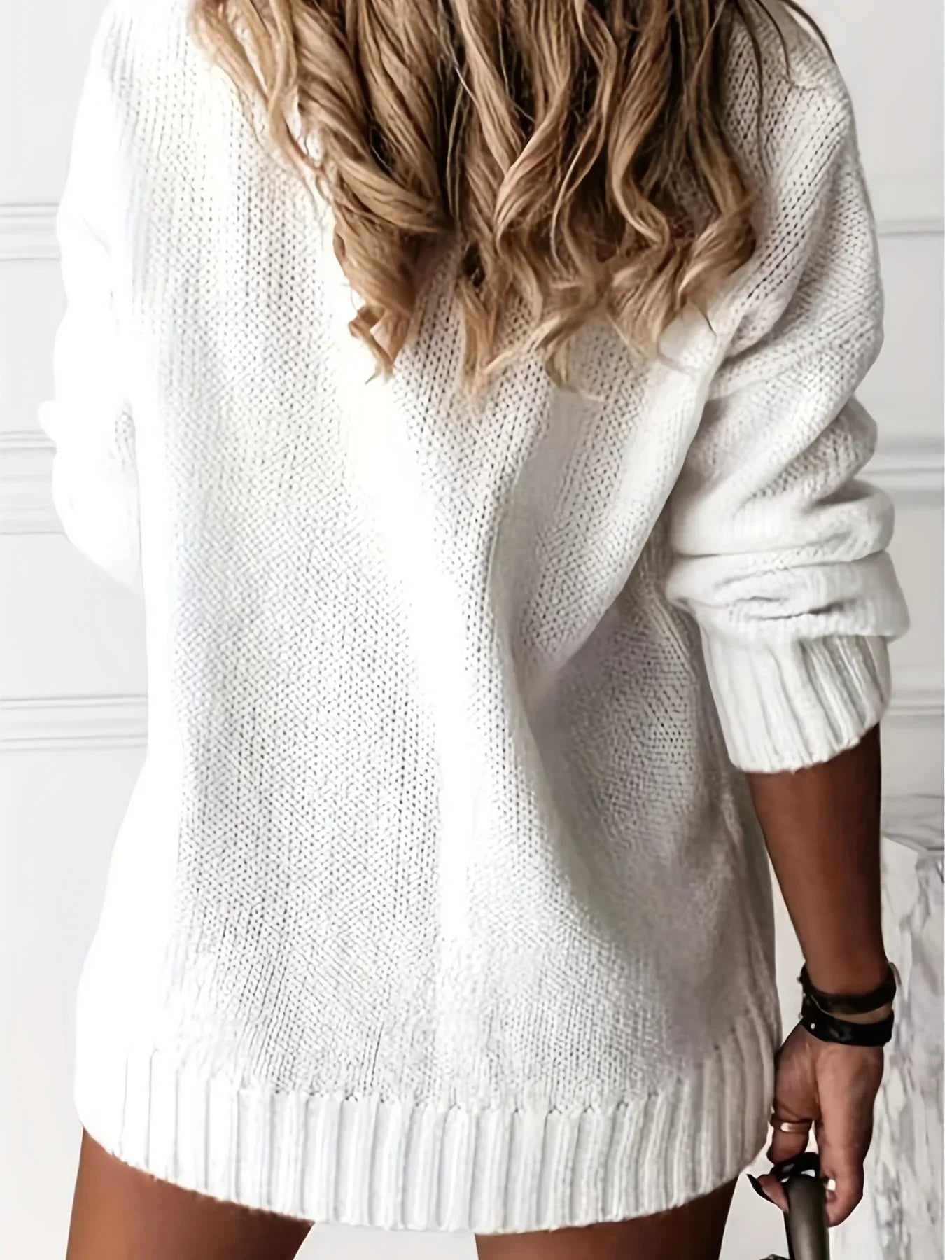 Madison V-Neck Casual Long Sleeve Sweater