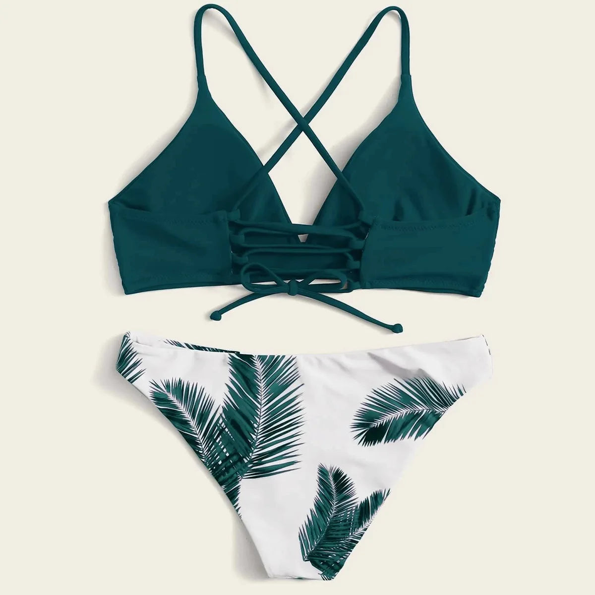 Printed Tropical Bottoms 2 Piece Swimsuit