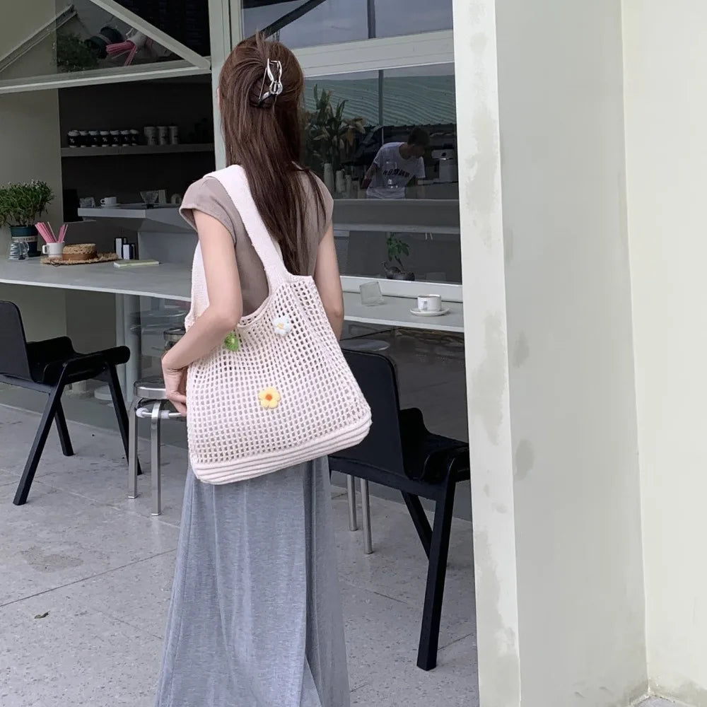 Adena Knitted Hollow Shoulder Bag