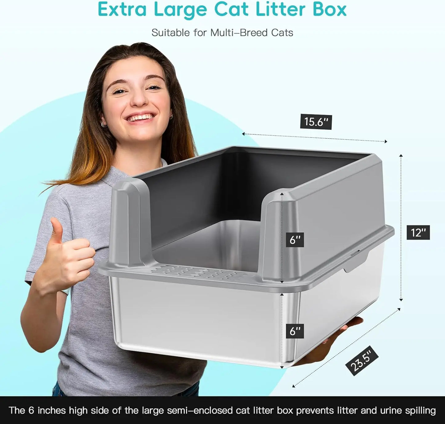 Stainless Steel Cat Litter Box