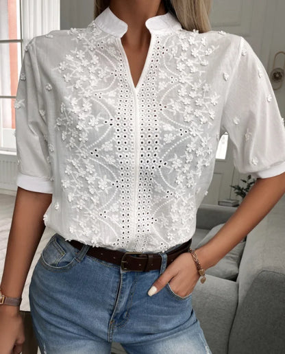 Diana Floral Embroidered Top