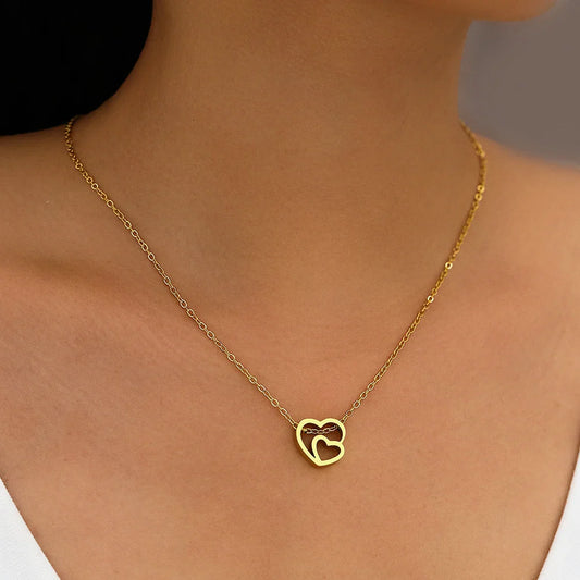 Double Heart Necklace