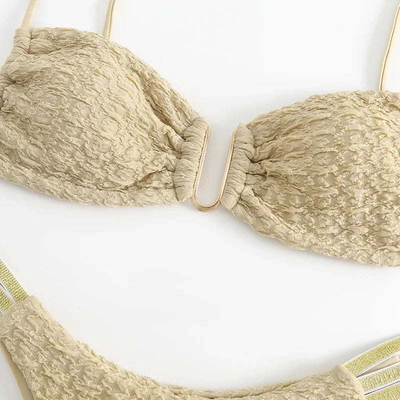 Textured Bandeau Bikini