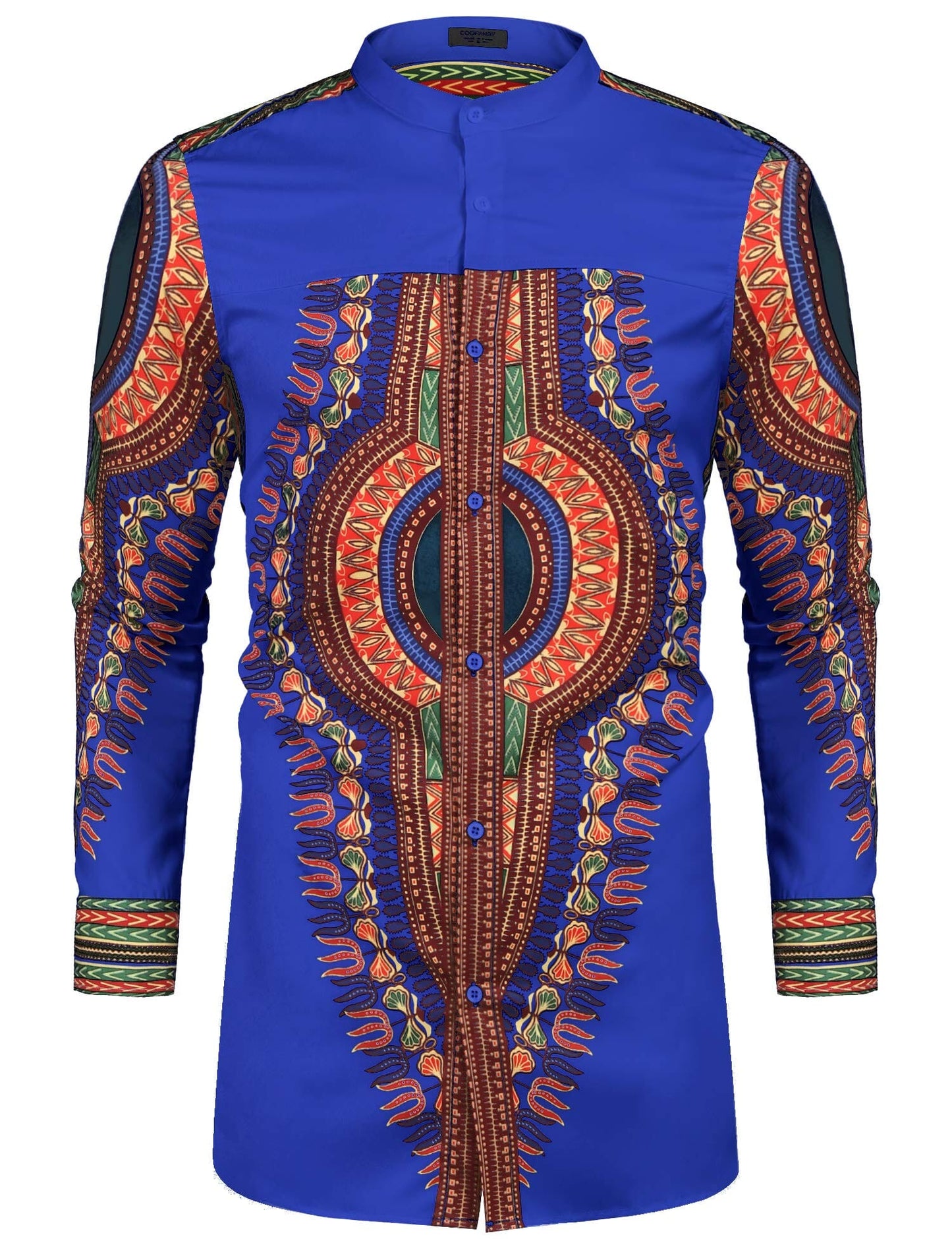 Casual Ethnic Graphic Long Shirt (US Only)