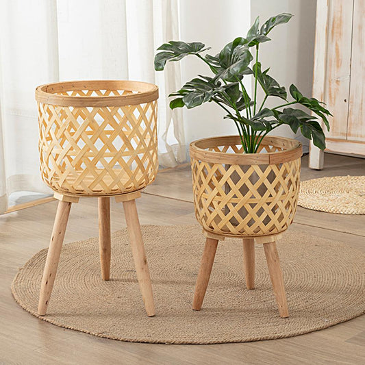 Eye-Catching Woven Plant Stand