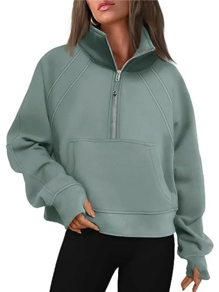 GENEVIE ZIP SWEATER