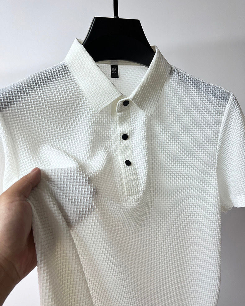 PIQUE SILK POLO T-SHIRT