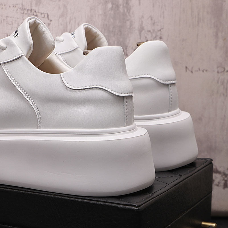 Milano-Calou Leather Platform Sneaker