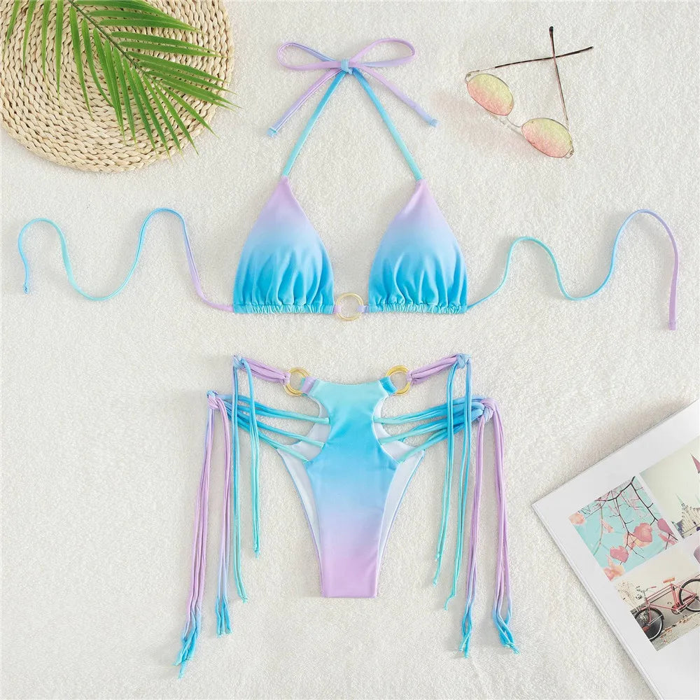 Gradient Tie Die Micro Bikini