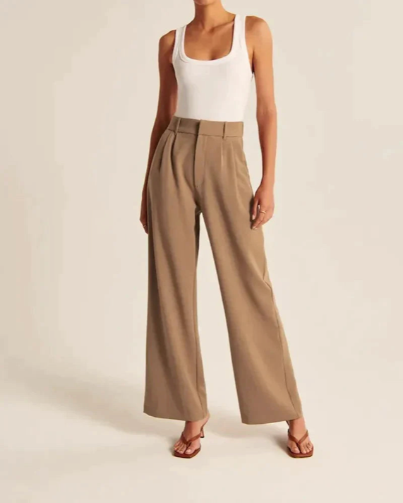 Hannah Wide-Leg Tailored Trousers