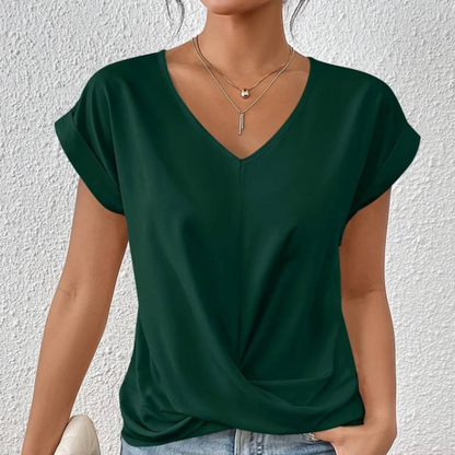 Skye - Satin V-Neck Top