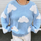 Judy Cloud-Patterned Pullover