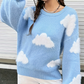 Judy Cloud-Patterned Pullover