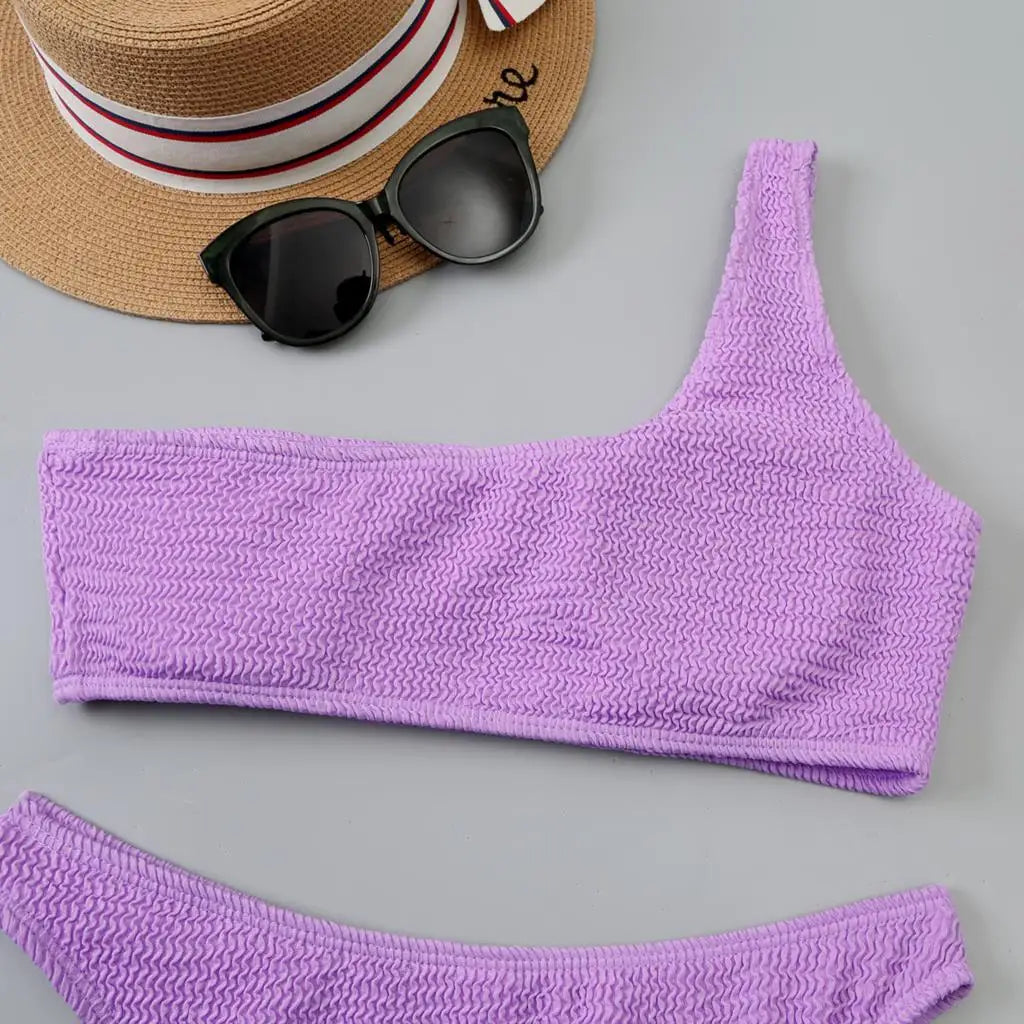 One Shoulder 2 Piece Swimsuit