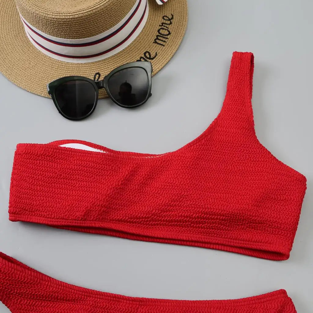 One Shoulder 2 Piece Swimsuit