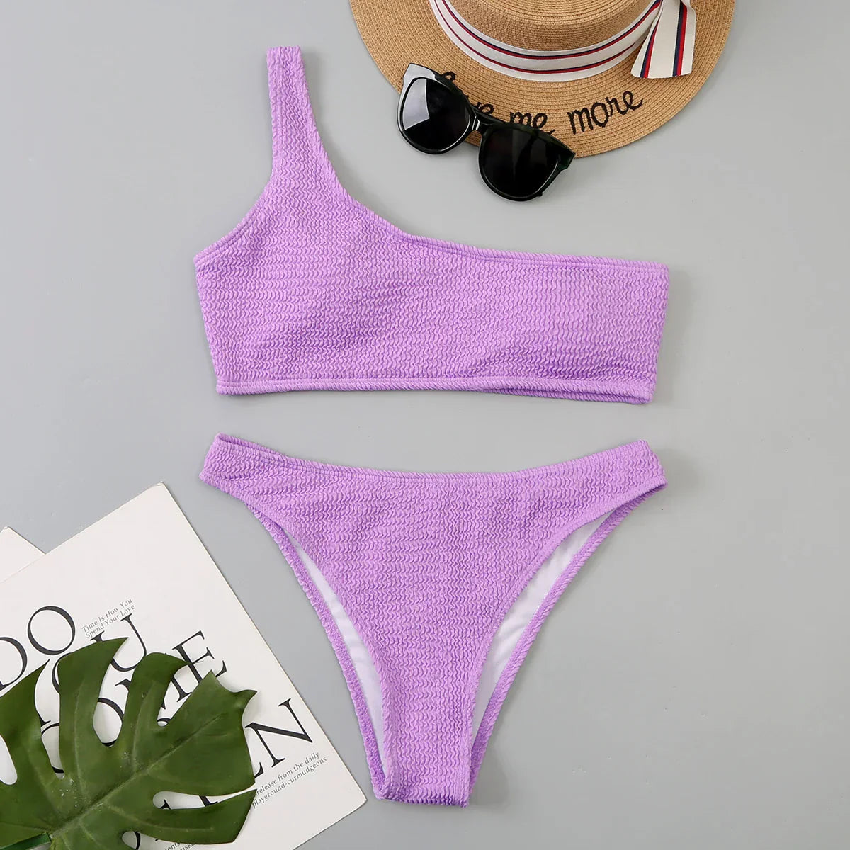 One Shoulder 2 Piece Swimsuit