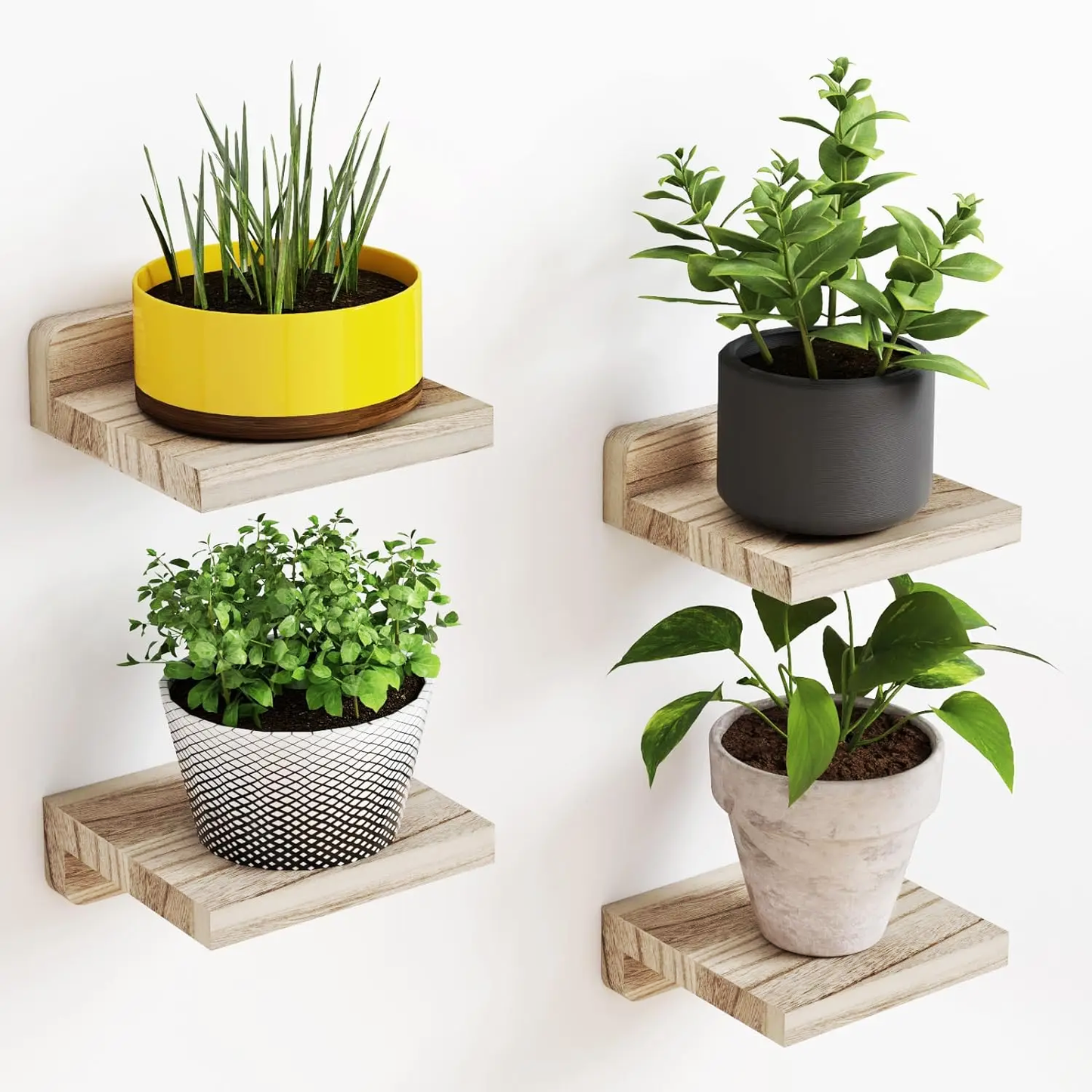 Modern Versatile Floating Shelves - Pack of 4