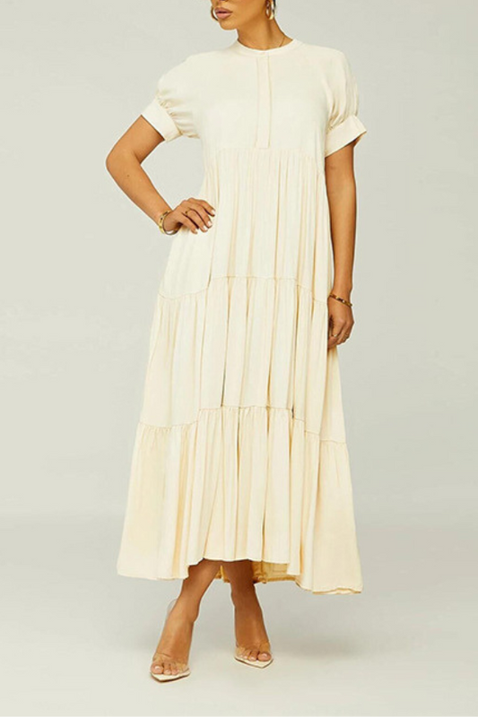 Simple Love Ruffle Hem Maxi Dress