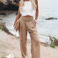 Ubud -High waist cotton linen pants