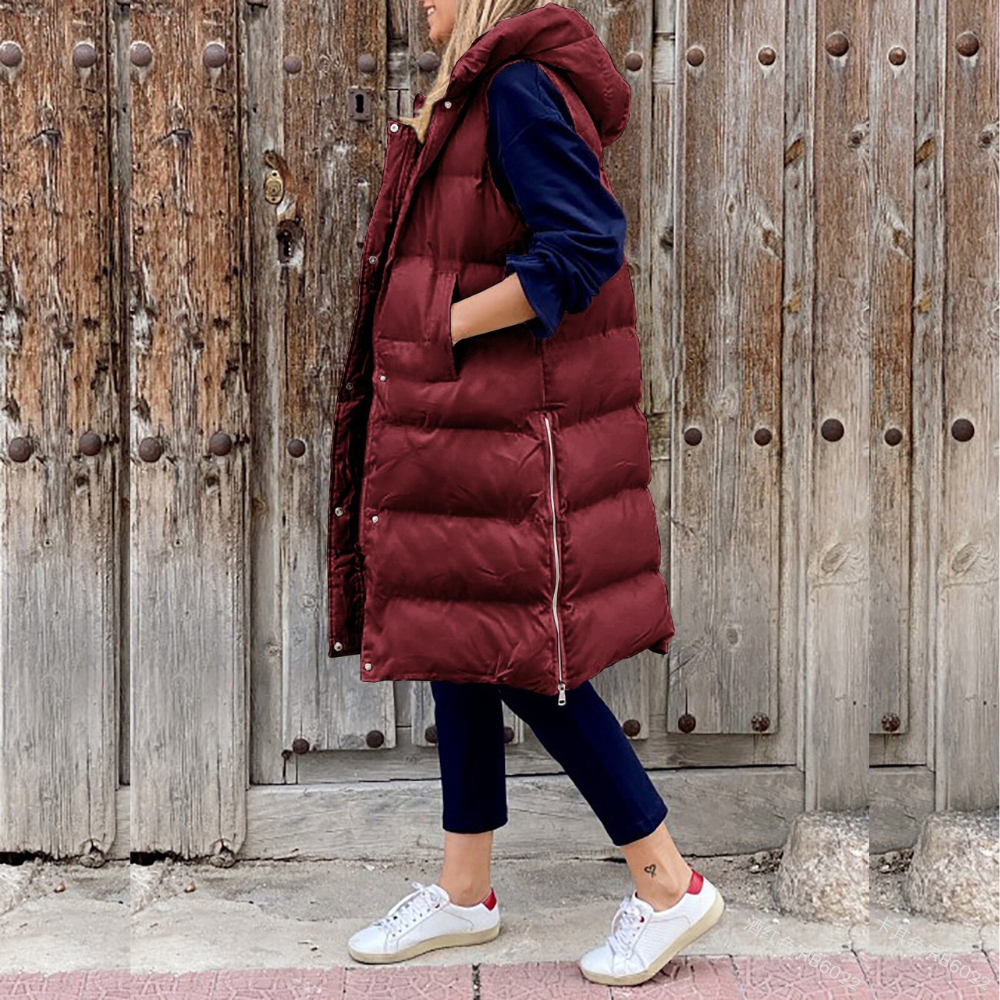 Aspen - Sleeveless Long Puffer Jacket