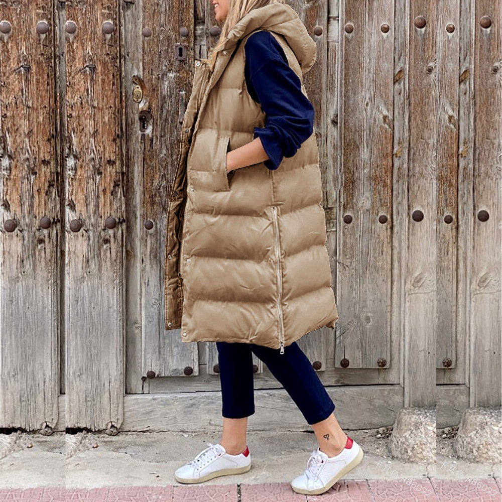 Aspen - Sleeveless Long Puffer Jacket