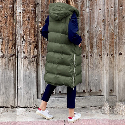 Aspen - Sleeveless Long Puffer Jacket