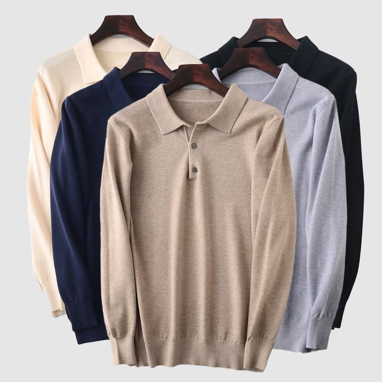 Vinizio Manhattan Long Sleeve Polo Shirt