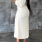 Elegant Stand Collar Lantern Sleeve Dress