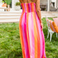 Chic Striped Multicolor Maxi Dress