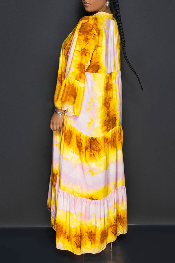 Stylish Casual Ombre Maxi Dress