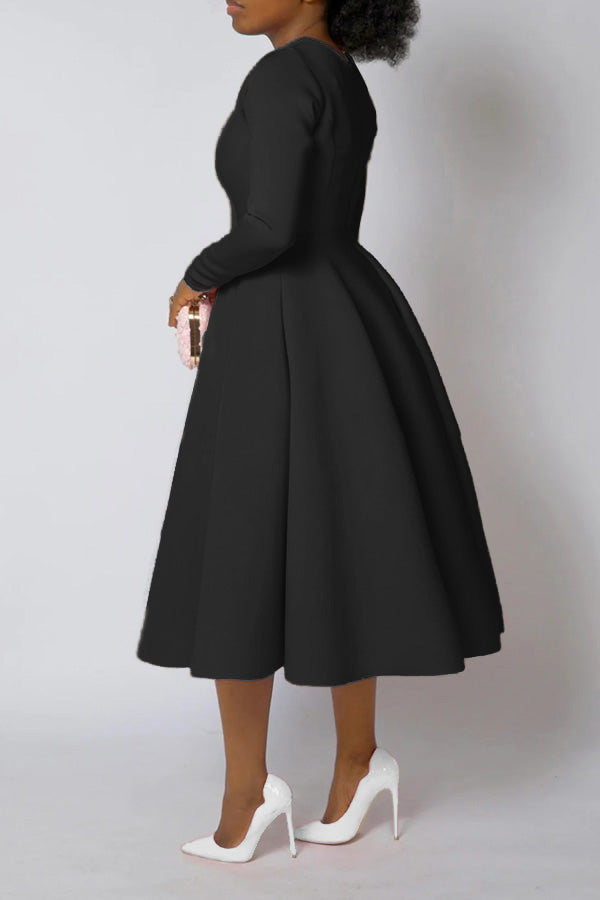 So Elegant Swing Midi Dress