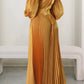 Giving Classy Satin Pleated Maxi Dress