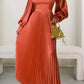 Giving Classy Satin Pleated Maxi Dress