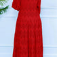 Stylish V-Neck Hollow Out Maxi Dress