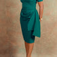 Elegant Surplice Neck Side Draped Dress