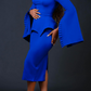 Elegant Bell Sleeve Slit Dress