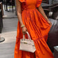 Stylish Flutter Sleeve Ruffle Hem Maxi Dress