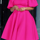 Elegant Puff Sleeve A-line Dress