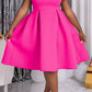 Elegant Layered Ruffle Sleeve A-line Dress