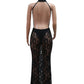 See-Through Lace Halterneck Dress