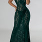 See-Through Lace Halterneck Dress