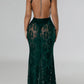 See-Through Lace Halterneck Dress