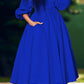 Gorgeous Lantern Sleeve A-line Dress (Without Belt)