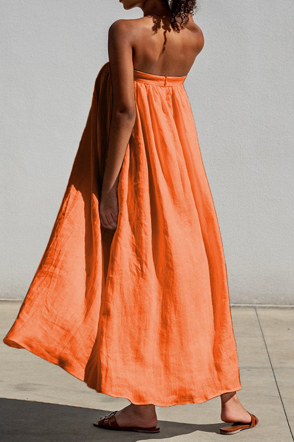 Cozy Off Shoulder Pleated Solid Midi Dress