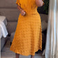 Gorgeous Texture Batwing Sleeve A-line Dress