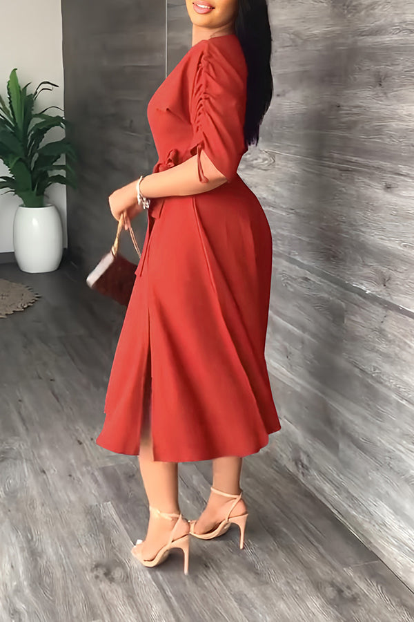 Elegant Off-shoulder Midi Dress