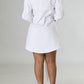 Modern Tie Front Shirt Dress